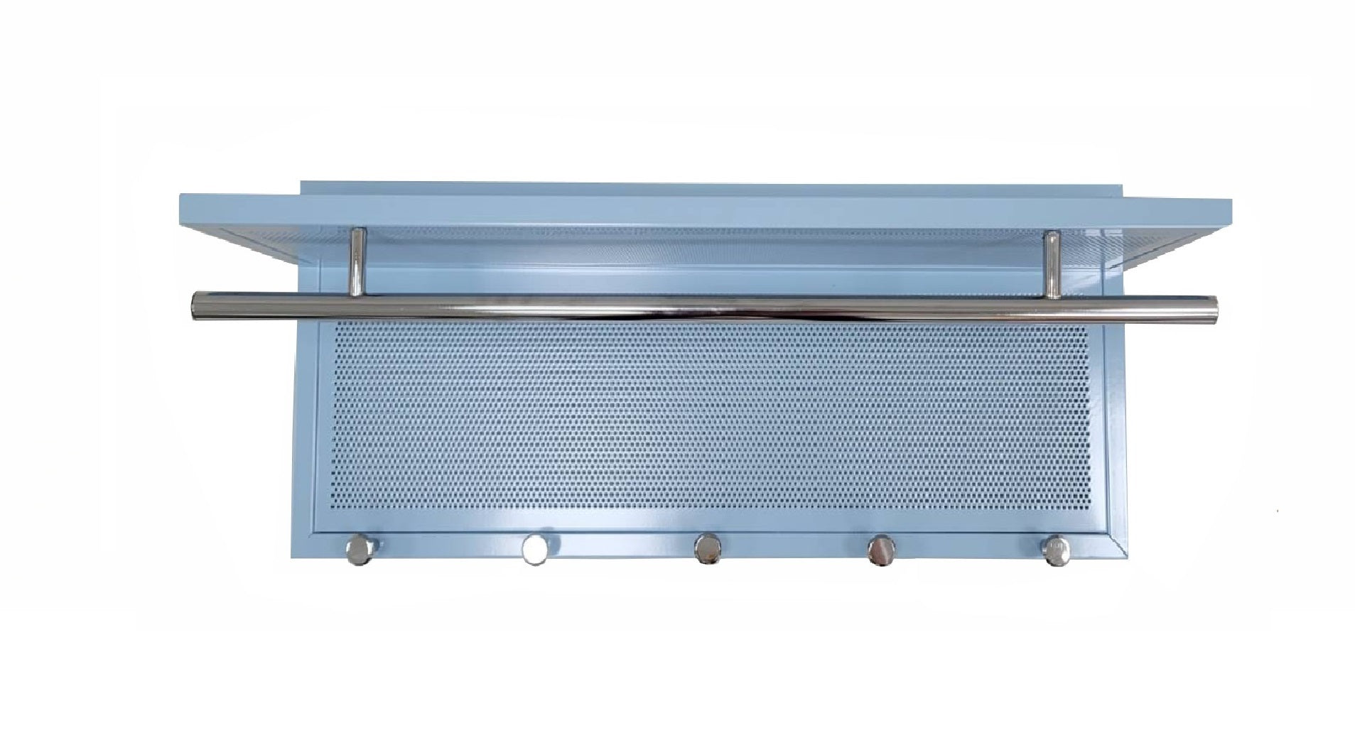 Esyspot Metal Powder Coating Hook Wall Mounted With Shelf In Blue Blue Bedroom Contemporary Metal Chrome,Metal