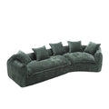 Modular Sectional Sofa, U Shaped Couch With Sofa For Five & Pillows, Modern Minimalist Chenille Fabric Large Comfy Cloud Sofas, Living Room Furniture Sets Emerald Chenille 5 Seat
