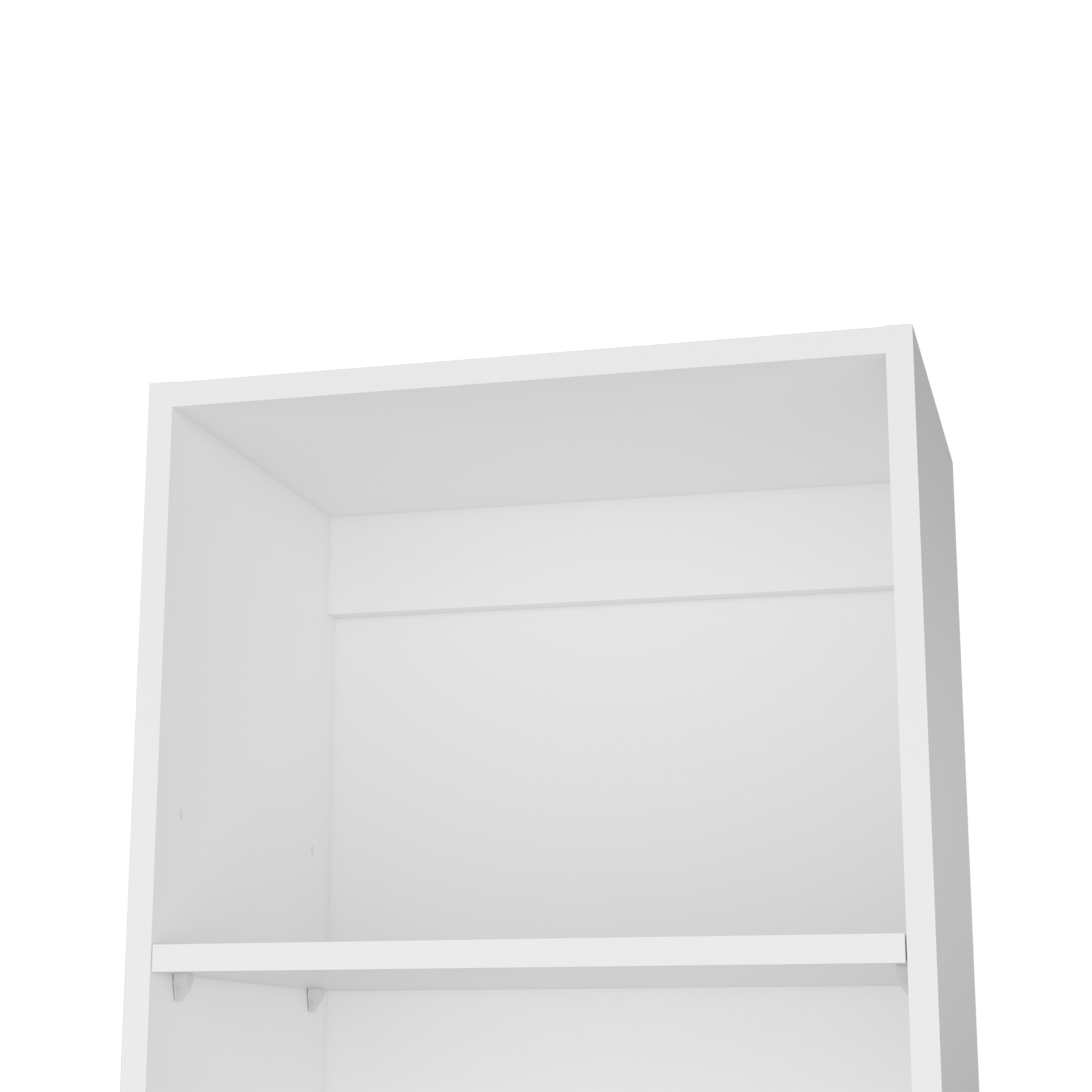 Sutton Slim Bookcase With Modern 5 Shelf Design White Particle Board Engineered Wood