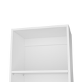 Sutton Slim Bookcase With Modern 5 Shelf Design White Particle Board Engineered Wood