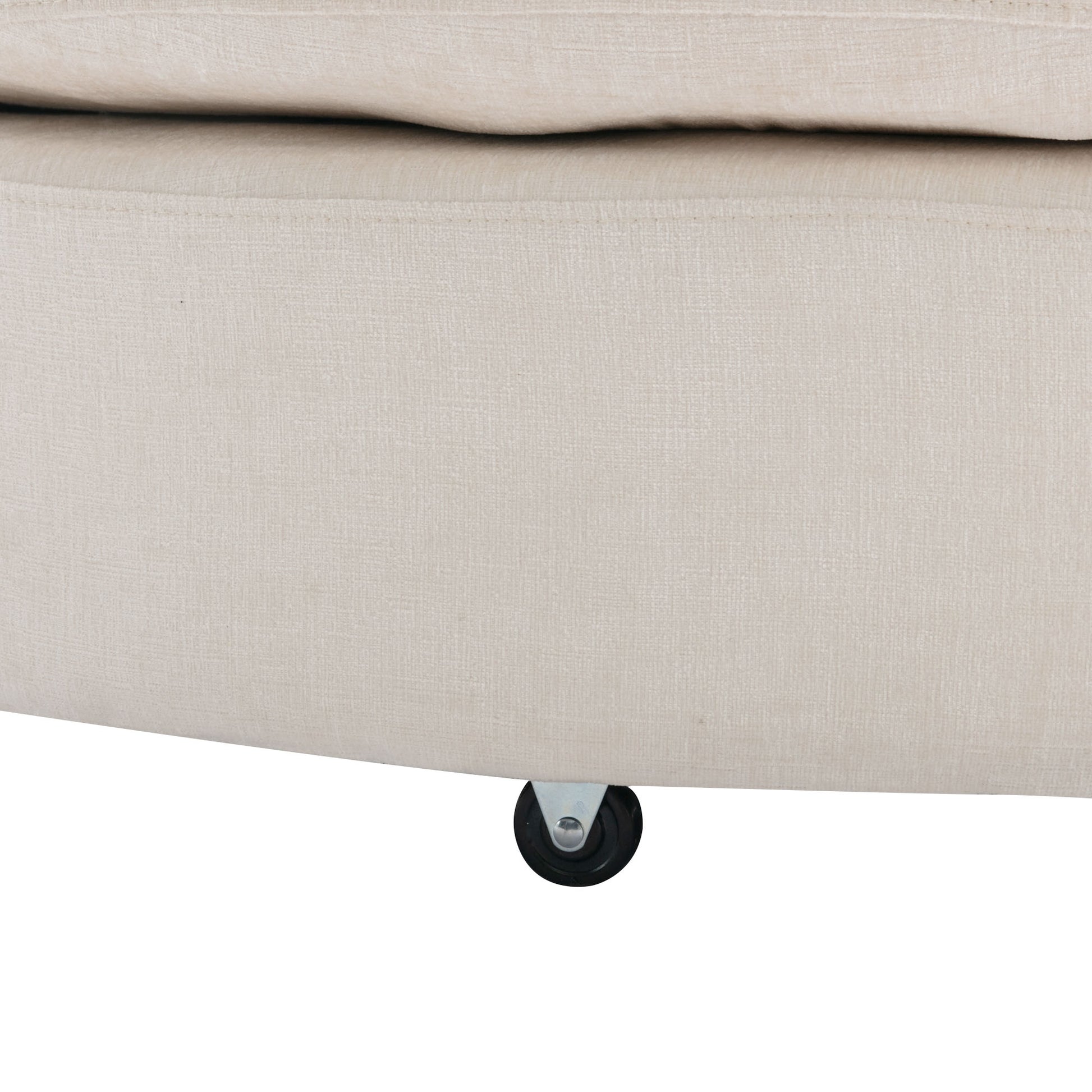 Orisfur. 360 Swivel Accent Barrel Chair With Storage Ottoman & 4 Pillows, Modern Chenille Leisure Chair Round Accent For Living Room, Cream Cream Foam Chenille