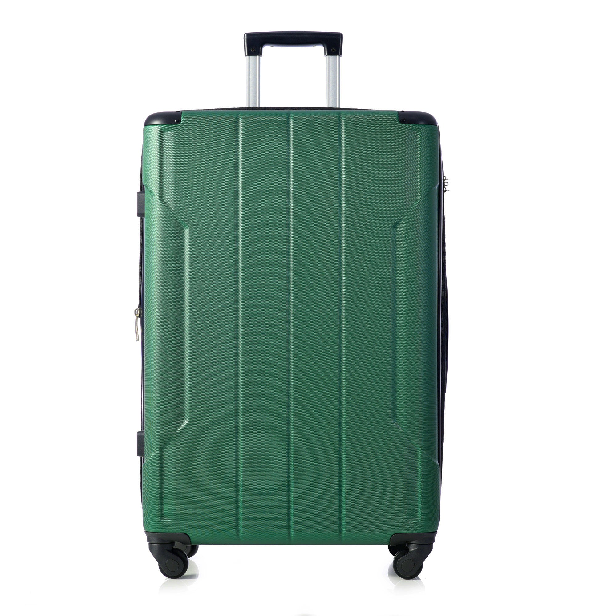 Hardside Luggage Sets 2 Piece Suitcase Set Expandable green-abs