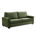 Corduroy Sofa, 87.4 Inch Modern Design Sofa With Cup Holder And Storage Bags, Deep Seat Sofa Couch,Comfy Couch For Living Room,Apartment,Green Green Corduroy 3 Seat