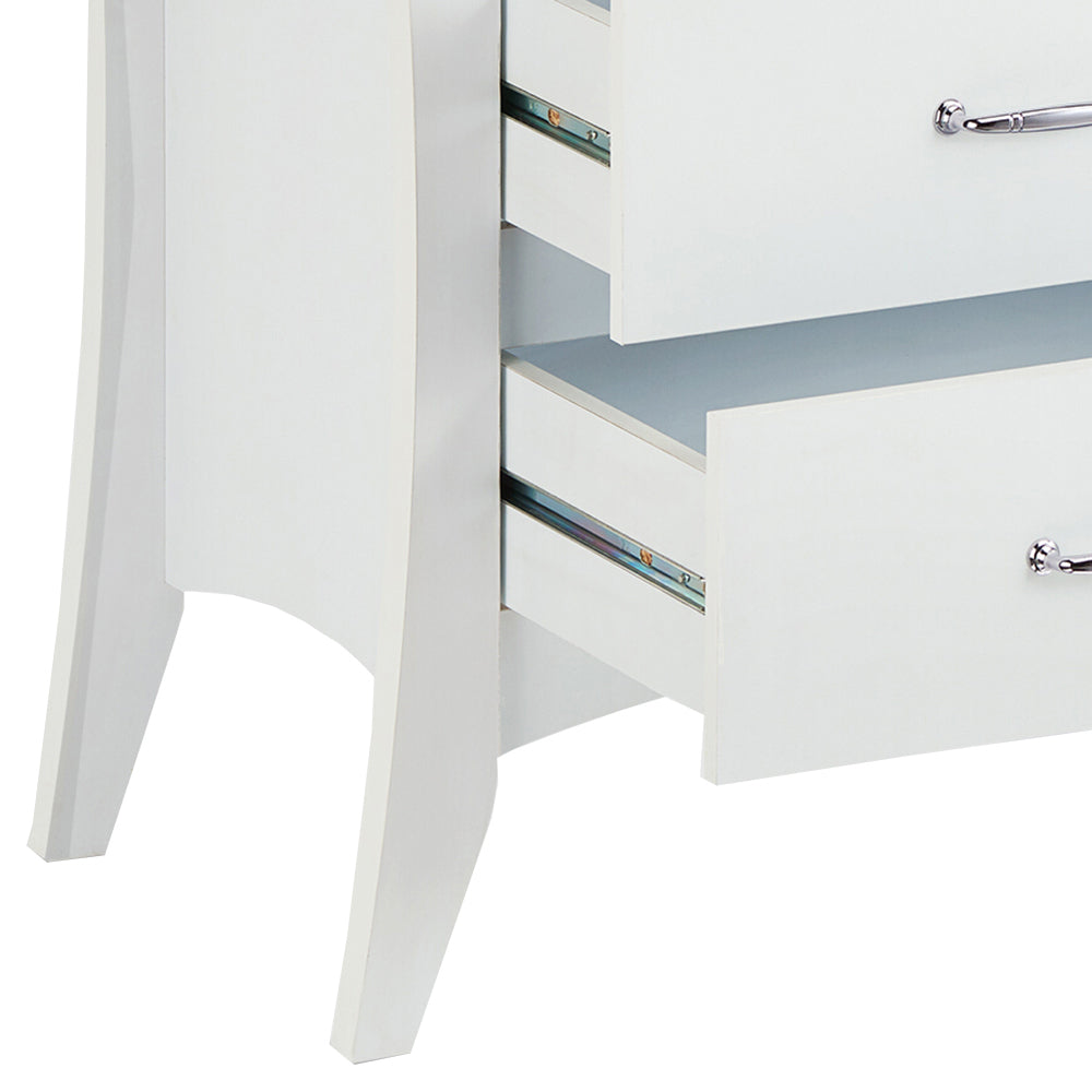 White 2 Drawer Nightstand White 2 Drawers Rectangle Bedroom Drawers White Wood