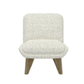 Emerse White Armless Accent Chair White Foam Solid Wood