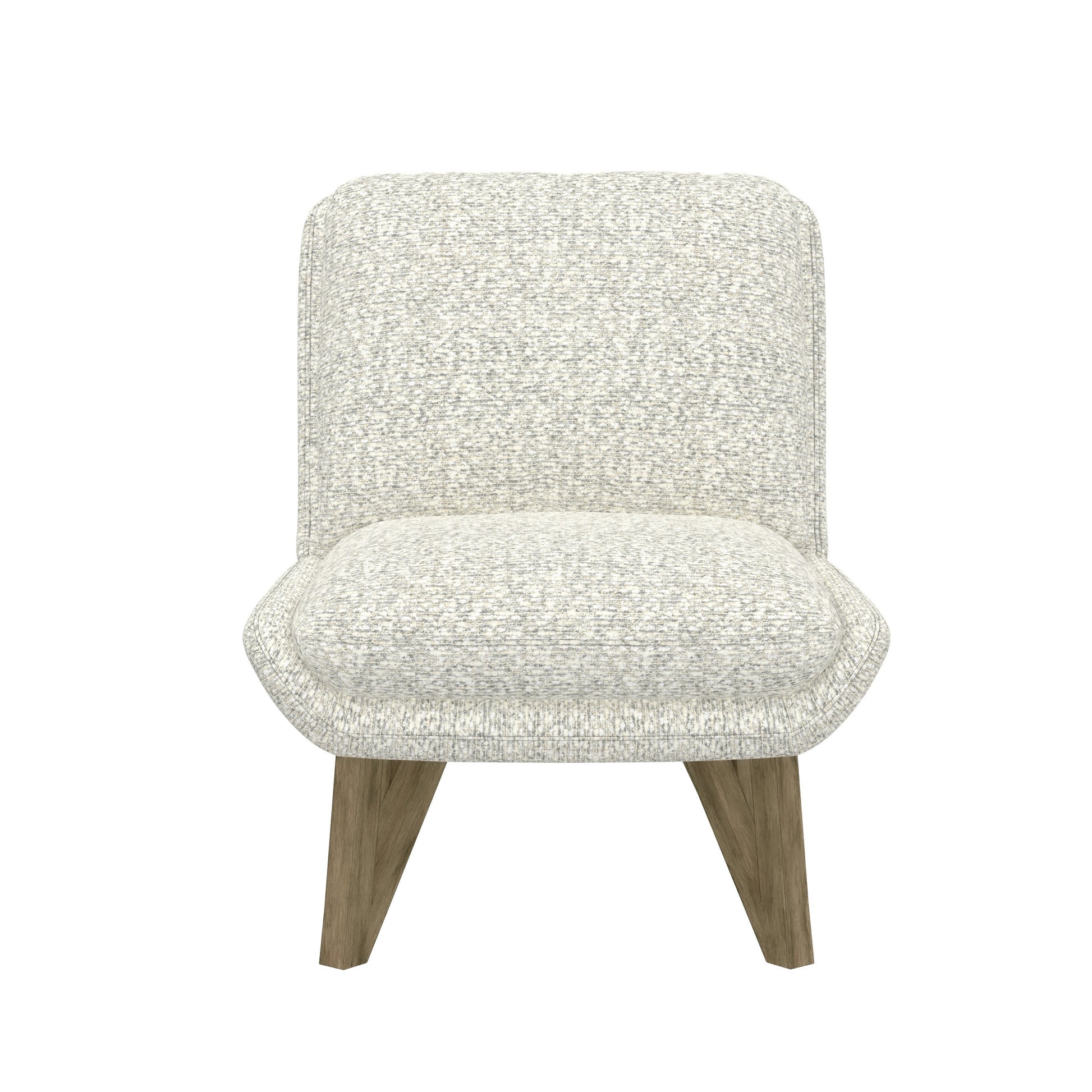 Emerse White Armless Accent Chair White Foam Solid Wood
