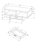 Coffee Table, Accent, Cocktail, Rectangular, Storage, Living Room, 42