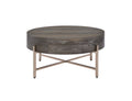 Light Brown And Champagne 1 Drawer Coffee Table Light Brown Primary Living Space Drawers Round Wood Metal