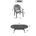 Cushions In Random Colors 9 Piece Set Of Cast Aluminum Patio Furniture With Cushions Yes Complete Patio Set Black Seats 8 Rust Resistant Frame Water Resistant Cushion Garden & Outdoor Complete Patio Sets Aluminium