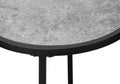 Accent Table, Side, Round, End, Nightstand, Lamp, Living Room, Bedroom, Grey Laminate, Black Metal, Contemporary, Modern Grey Metal