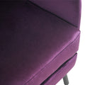 Wing Back Velvet Accent Chair, Modern Living Room Armchair Comfy Upholstered Single Sofa Chair For Bedroom Dorms Reading Reception Room With Metal Legs & Pillow, Purple Purple Velvet