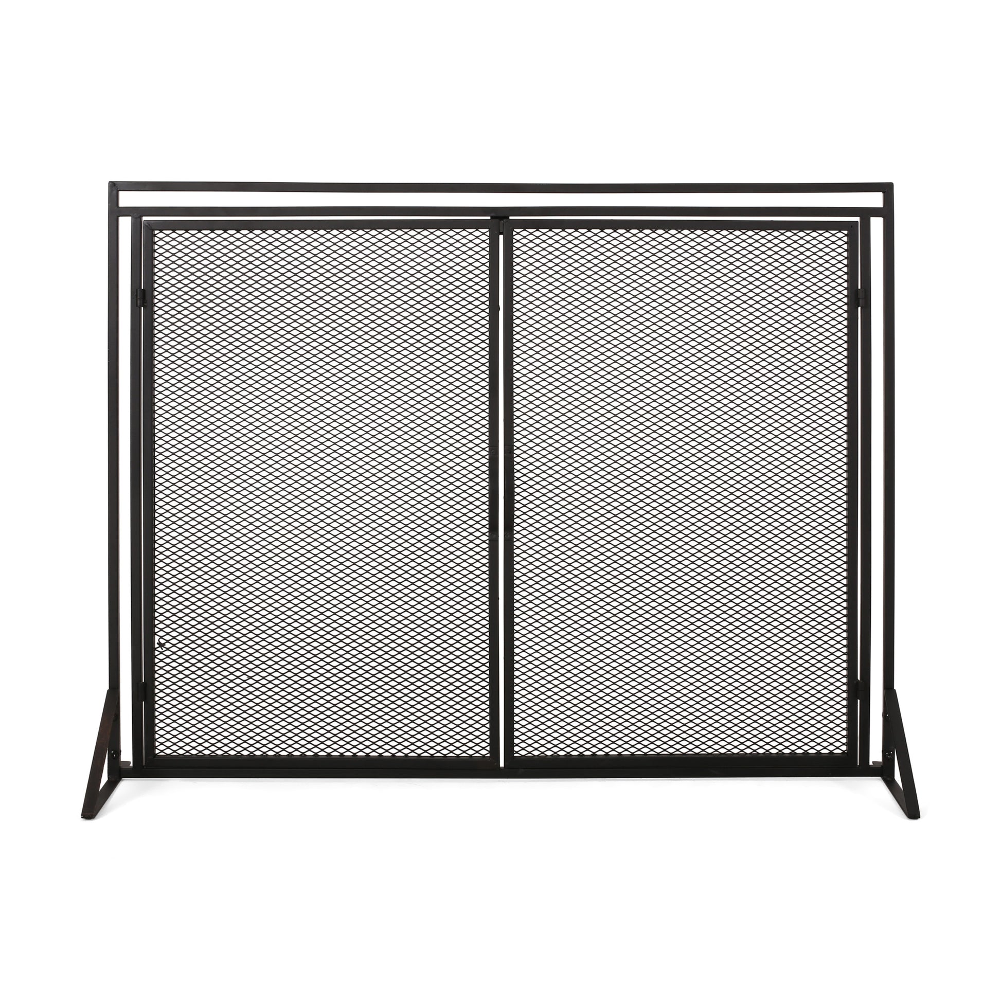 Fireplace Screen Black Iron
