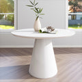 Modern White High Gloss Round Dining Table Gloss White Desk And Hutch Dining Room Minimalist,Modern Freestanding Round Kitchen & Dining Tables Glossy Round Mdf Pedestal