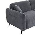 83.9''Upholstered Sofa For Living Room, Bedroom, And Apartments Grey Polyester 2 Seat