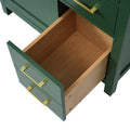 30 Inch Green Bathroom Vanity With Ceramic Sink And Large Storage Ideal Choice For Small Bathrooms Green Solid Wood Mdf