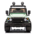 Licensed Land Rover Defender Volta 5008 24V Kids Ride On Car W Parents Control,2Wd,Four Wheel Suspension,Bluetooth,Mp3,Music,Adjustable Volume,Power Display,Led Lights,Speeds 1.86 3.11Mph For Kids 3 7 Green Polypropylene