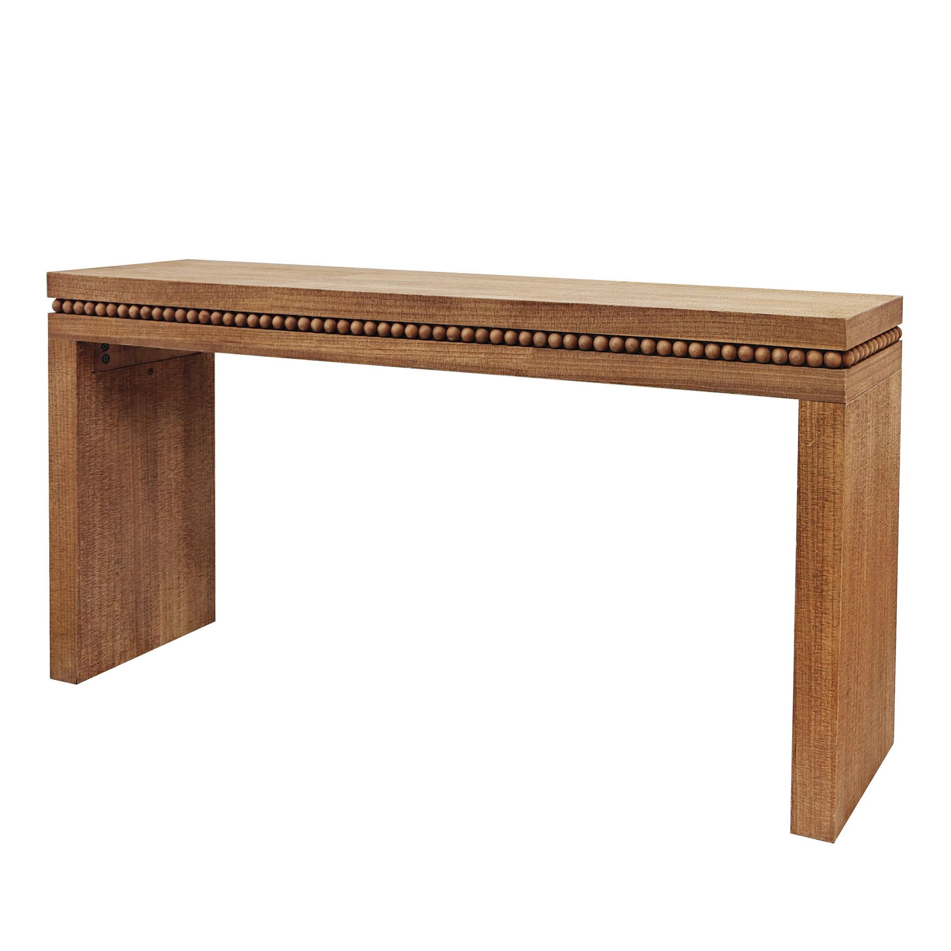 Convenience Concepts Natural Wood Console Table Desk With Real Wood Beads Decoration Antique Natural,Natural Wood,Natural Wood Wash Distressed Finish Primary Living Space Modern Fir Rectangular Powder Coated Console Tables Rectangular Wood