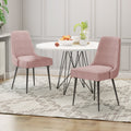 Dining Chair Set Of 2 Blush Fabric