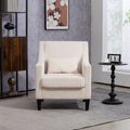Coolmore Modern Accent Chair,Upholstered Armchair With Scooped Arms For Bedroom,Apartment,Studio,Office,Waiting Room Beige Corduroy Beige Primary Living Space Foam Corduroy