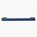 Upholstered Wingback Headboard, Button Tufted Upholstery, Sturdy Structure, King Size, Dark Navy Dark Navy Fabric