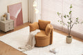 029 Teddy Fabric Swivel And Storage Chair With Back Cushion For Living Room,Khaki Khaki Primary Living Space Modern Foam Teddy