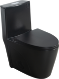 Dual Flush One Piece Toilet 1.1 1.60 Gpf, Water Saving Elongated Comfort Height Floor Mounted, Soft Close Seat, 1000 Gram Map Flushing Score Toilet, Matte Black 24T01 Mb Matte Black Ceramic