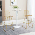 Homcom Modern Bar Stools, Metal Wire Bar Height Barstools, 30