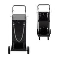 Welding Cart, 3 Tier Welder Cart Heavy Duty With 400Lbs Static Weight Capacity, 360 Swivel Wheels, Tank Storage Safety Chains, Rolling Mig Welder Cart For Tig, Arc, Mma Welding Machine Black Metal