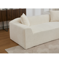 Arrived 2 Piece Boucle Cloud Sofa Set, Upholstered Sofa Set, Modern 3 Seater And 2 Seater Sofa With Mdf End Table For Living Room ,Apartment,3 2 Couch,Boucle,Beige Beige Polyester Primary Living Space Soft Tight Back Modern Square Arms Foam Upholstered 5