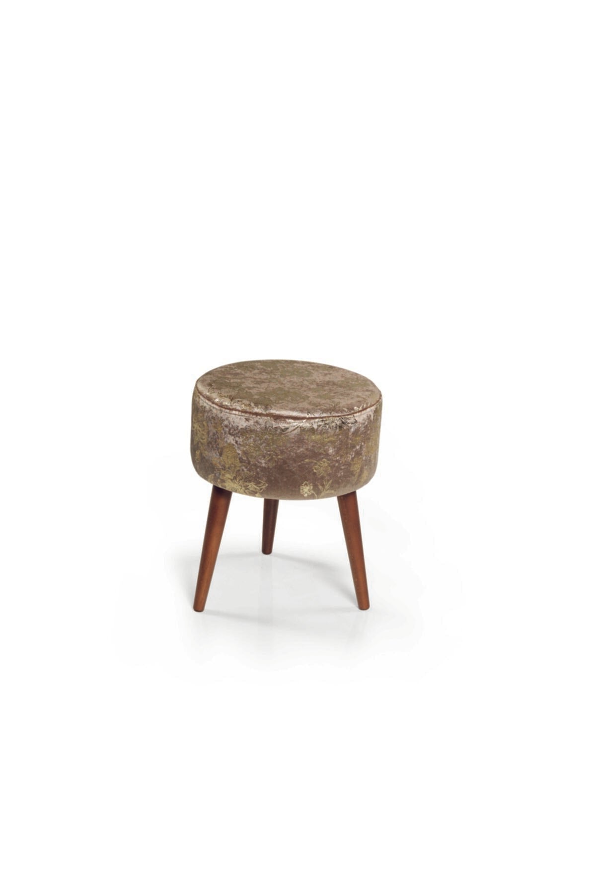 Flora Ottoman 108 Light Brown Light Brown Chenille Wood Chenille Brown Contemporary Oval Foam