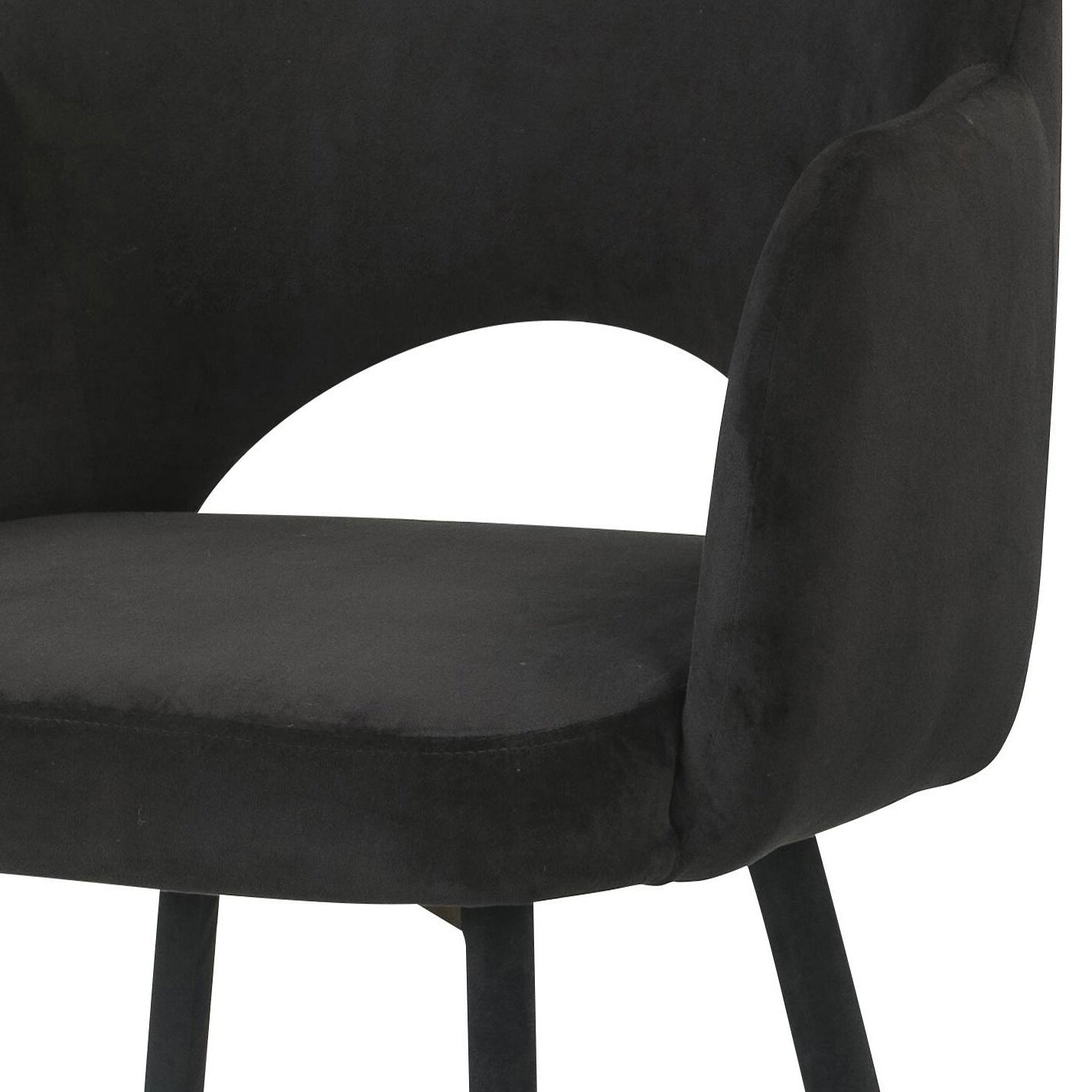 Black And Gold Upholstered Accent Chair With Open Back Black Gold Primary Living Space Contemporary Fabric Metal