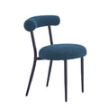 Dining Chair Set Of 2 Blue Fabric