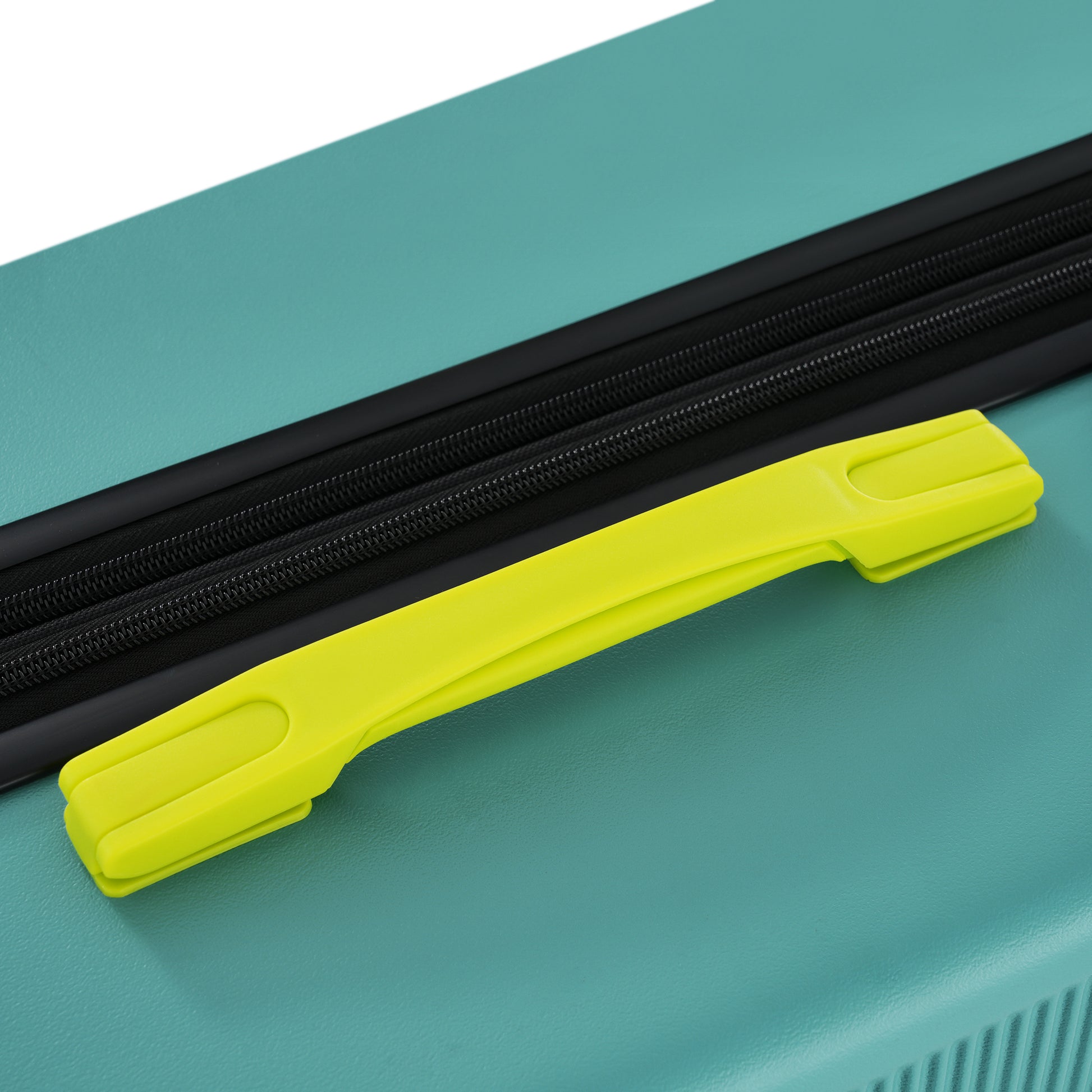 Hardshell Luggage Sets 3 Pcs Contrast Color Suitcase With Spinner Wheels And Tsa Lock 20" 24" 28" Available Teal Blue Abs