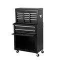 High Capacity Rolling Tool Chest With Wheels And Drawers, 8 Drawer Tool Storage Cabinet Black Iron