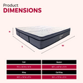 14 In. Hybrid Plush Queen Size Foam Mattress, Soft Polyester Knit Cover, Multi Layer Foam Mattress, White Gray Grey White Bedroom Contemporary Foam Polyester Queen