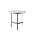 End Side Tables Small Round Accent Table, Metal Black Narrow Night Stands With Sharp, Ideal For Any Room Side Tables Living Room, Bedroom, Tall Plant Stand Balcony, Indoor White Black Ceramic Mdf