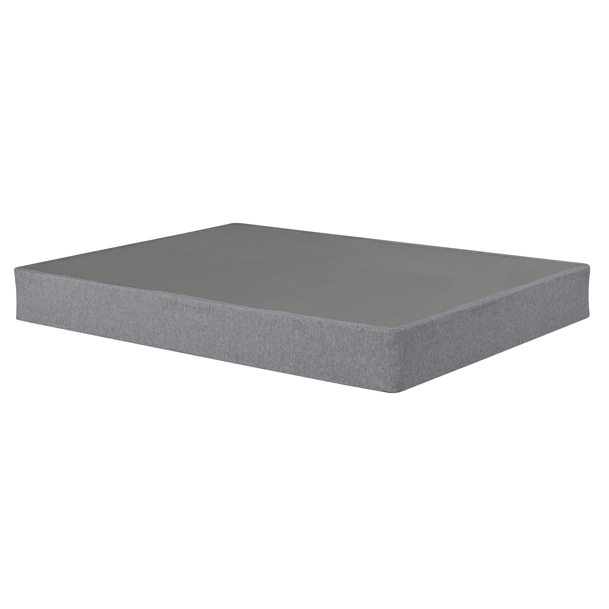 9 In. Twin Folding Mattress Box Spring Foundation Base, Polyester, Metal Frame Gray Bedroom Contemporary Metal Polyester Twin
