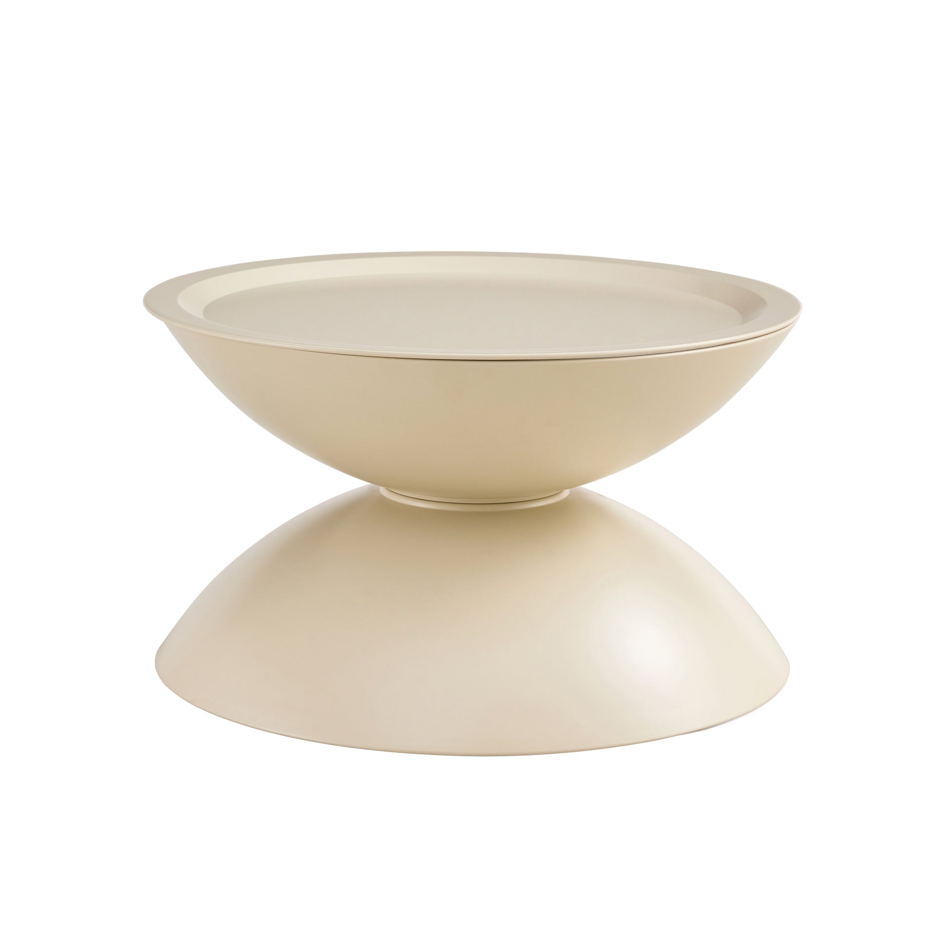 Milk White Coffee Round Tables With Storge Movable Table Top Multifunctional End Side Table Milk White Primary Living Space Casual,Cute,Modern Freestanding Round Coffee & End Tables Round Metal