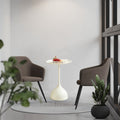 Side Table White White Metal