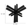 Accent Decor With Metal Double Jack Design, Black Black Metal