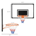 Soozier Wall Mounted Basketball Hoop With 45