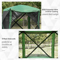 Outsunny Pop Up Camping Canopy Gazebo Screen Shelter Tent With Single Person Easy Set Up, Ventilating Mesh, Portable Carry Bag For Outdoor Camping Party Event, 7X7Ft, Green Green Polyester