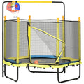 Qaba 4.6' Kids Trampoline With Basketball Hoop, Horizontal Bar, 55