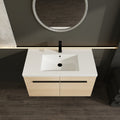 Oak 36 Inch Bathroom Vanity With Resin Countertop