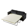 Convertible Sleeper Sofa With Memory Foam Mattress, 3 Seater Full Size Bed Couch For Living Rooms, Designed With Chenille Fabric Black Chenille 3 Seat