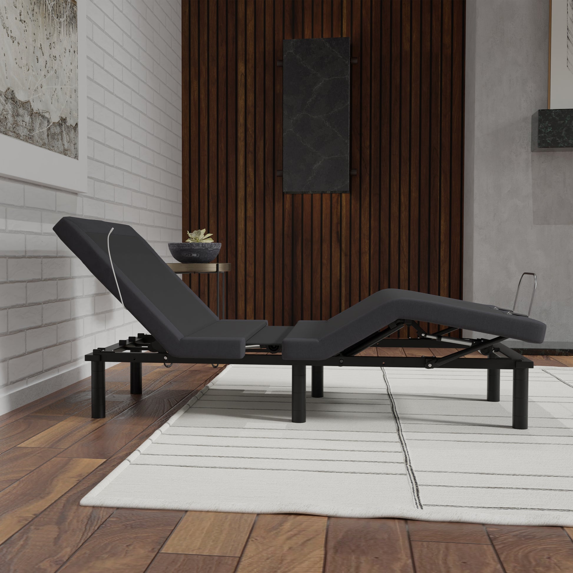 Model G2 Adjustable Base Twin Long: Voice Command, Glide Tech, Led Lights, Zero Clearance Twin Xl Dark Grey Metal