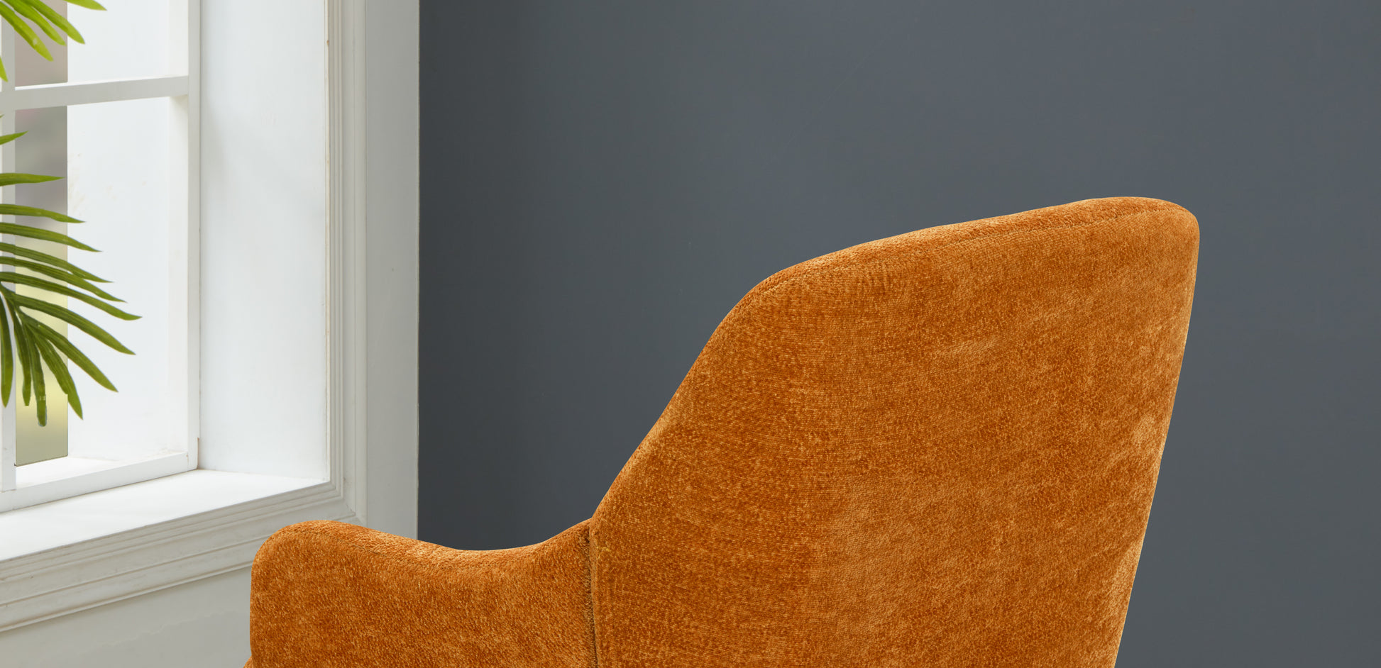 Chenille Armchair, Modern Style Accent Chair With Wood Legs, Comfy Design For Living Room, Bedroom, Office, Orange Orange Foam Wood Fabric