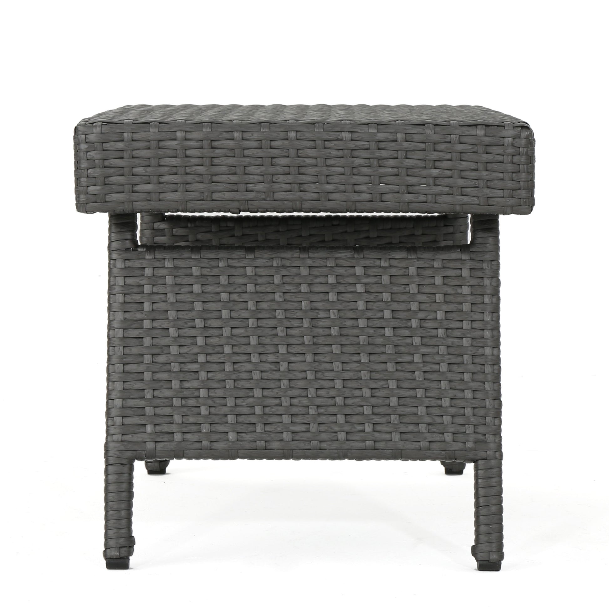 Salem Pe Wicker Snack Table Grey Rattan