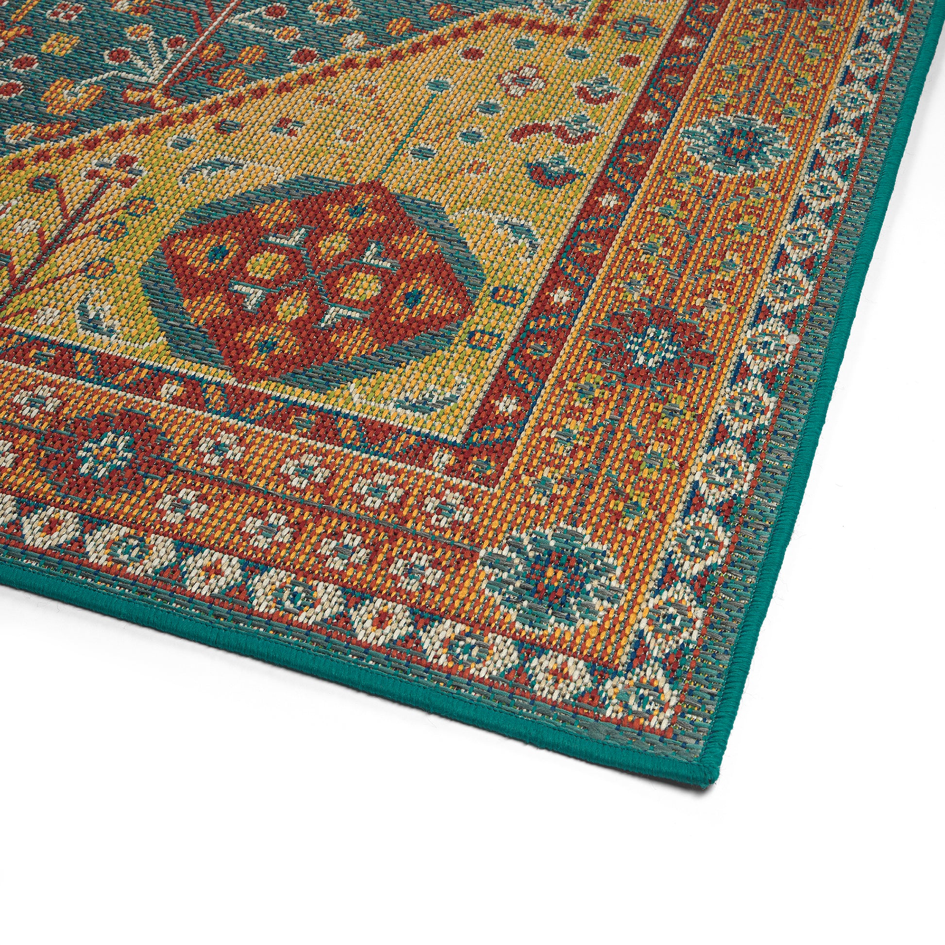 Traditional, Transitional, Oriental, Medallion, Border, Cut Pile 3'6" X 5'6" Rectangle Area Rug Multi Polypropylene