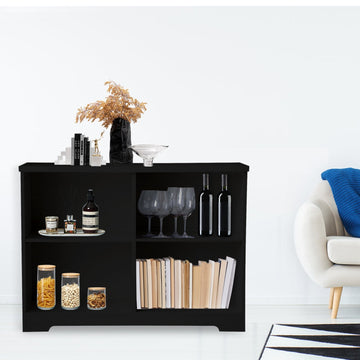 Universal Small 2 Shelf Bookcase In Black Set Of